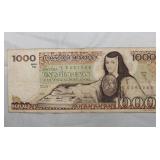 Mexico 1982 1000 Peso Banknote