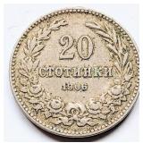 Bulgaria1906	Ferdinand I 20 STOTINKI coin 21mm