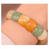 Multi Color Jade Bracelet Flexible