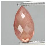 1.03ct 7x4mm Briolette Natural Pink Sapphire - Hea