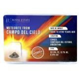 One Small Meteorite Fragment with Certificate Card