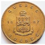 Quebec 1867-1967 LILY Medal token 32mm