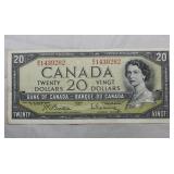 Canada 1954 $20 Banknote BC-41b Beattie Rasminsky