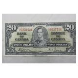 Canada $20 Banknote 1937 BC-25b Gordon Towers