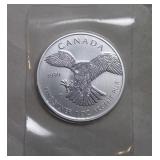 Canada $5 2014 Peregrine Falcon - Wildlife 1oz Sil