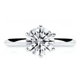 1ct Simulated Diamond CZ Platinum Plated Ring