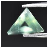 0.59ct 8x5.7mm Trillion Natural Green Prehnite - A