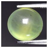 3.82ct 9.5x9.2mm Oval Cabochon Natural Green Prehn