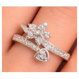 APPR $2105 14K Gold 2.02g Natural Diamond 0.21ct R