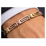 Silver 3.2g Tri Color Bracelet 7' Retail