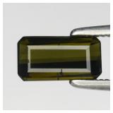 0.79ct 7.5x4mm VS Octagon Natural Green Tourmaline