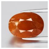5.46ct 11x8mm Oval Natural Orange Spessartite Garn