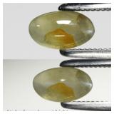 0.76ct Oval Cabochon Natural Green Cat's Eye Chrys