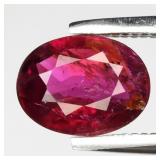 0.70ct 7x5.3mm Oval Natural Purplish Pink Tourmali