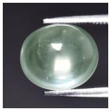 5.03ct 11x9.3mm Oval Cabochon Natural Green Prehni
