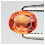 0.28ct 4.3x3.5mm VS Oval Orange Sapphire - Songea,