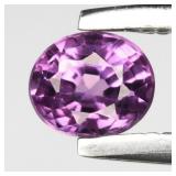 0.33ct 4x3.5mm VS Oval Natural Pinkish Purple Rhod