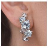 Silver 3.57g B.Topaz App 0.8ct Earring