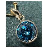 10K Gold Lab Blue Diamond mond 1.05ct