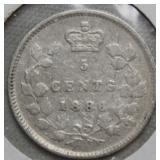 Canada 5 Cents 1886H