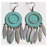 Vintage earrings pair 70mm 12.68g.