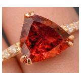 APPR $1485 10K Gold 1.74g Pink Tourmaline Size 7