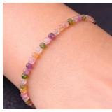 Silver Fancy Color Tourmaline Bracelet 7'