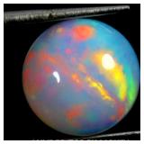 Round Cab AAA Floral Flash Play Of Color Crystal F