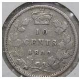 Canada 10 Cents 1899 small 99s
