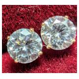 APPR $580 14K Gold 0.3G Lab Diamond 0.5Ct Earring