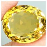 Oval Cut Natural Unheated Top Rich Yellow Citrine