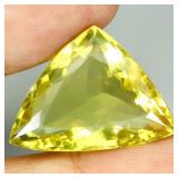 Trilliant Cut Natural Unheated Lemon Quartz Brazil