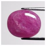 5.48ct 12.5x10.5mm Oval Natural Purplish Red Ruby