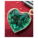 10K Gold Lab Emerald 1.7ct Retail Value $