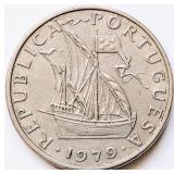 1979 Portugal, 5 ESCUDOS coin 24.5mm