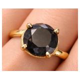 APPR $1500 10K Gold 1.46g Black Dia 1.7ct Ring