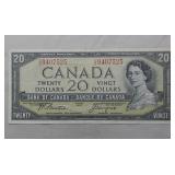 Canada $20 Banknote 1954 BC-41a Beattie Coyne