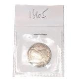 Silver 1965 Canada 25ï¿½ Coin