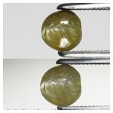 0.73ct Semi-Round Cabochon Natural Green Cat's Eye