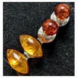 Silver 2 Paris Amber Earring