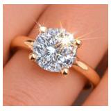 APPR $1300 10K Gold 1.25g Lab Diamond 0.7ct Size 7