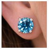 APPR $1000 14K Gold 0.48g Blue Lab Diamond 1ct