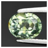 0.38ct 4.5x3.5mm Oval Natural Green Sapphire - Unh