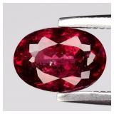 0.93ct 7x4.8mm Oval Natural Purplish Pink Rhodolit