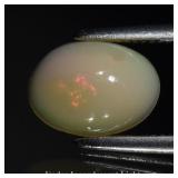 0.69ct 8x5.7mm Oval Cabochon Natural White Opal -