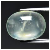 8.82ct 16x11.8mm Oval Cabochon Natural Light Green
