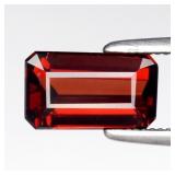 1.74ct 8.2x4.7mm VS Octagon Natural Reddish Orange