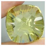 Clean Cushion Concave Cut Natural Unheated Lemon Q