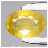 0.51ct 6x4mm Oval Natural Greenish Yellow Sphene -