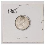 Silver 1965 Canada 10ï¿½ Coin